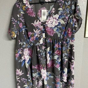 Torrid Grey Chiffon HiLow Babydoll Size 0